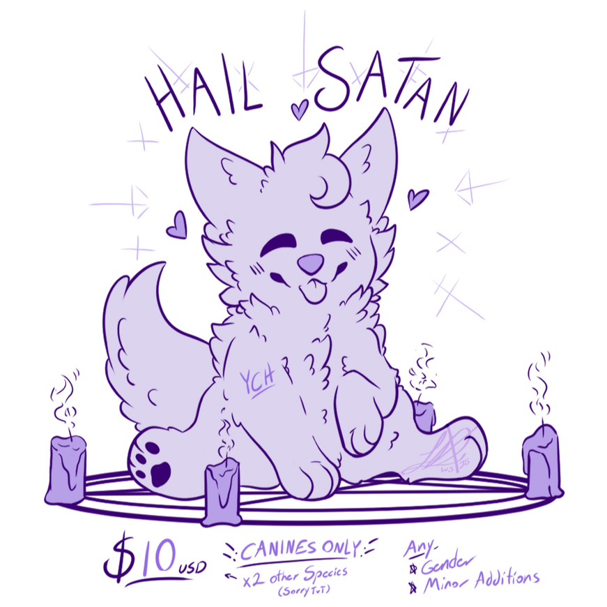 Hail Satan Pupper YCH - $10