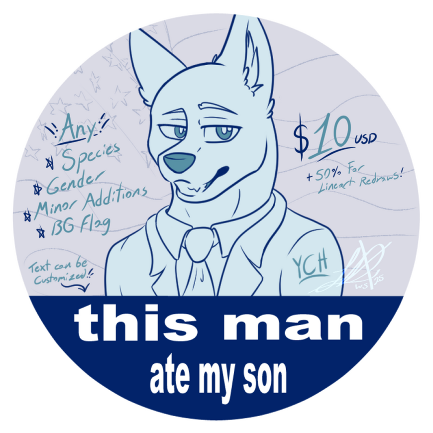 this man ate my son YCH - $10