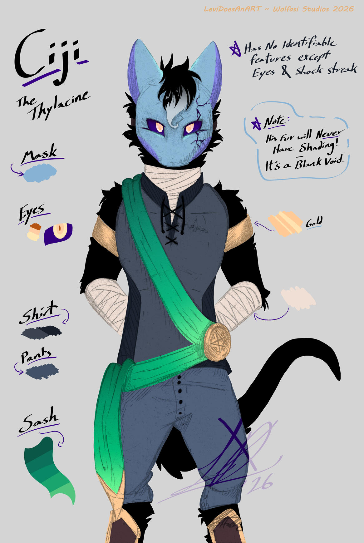 (2026) Ciji quick sketch ref sheet - this style would be cheaper!